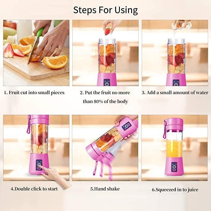 Portable Electric USB Juice Maker Bottle | Blender Grinder Mixer
